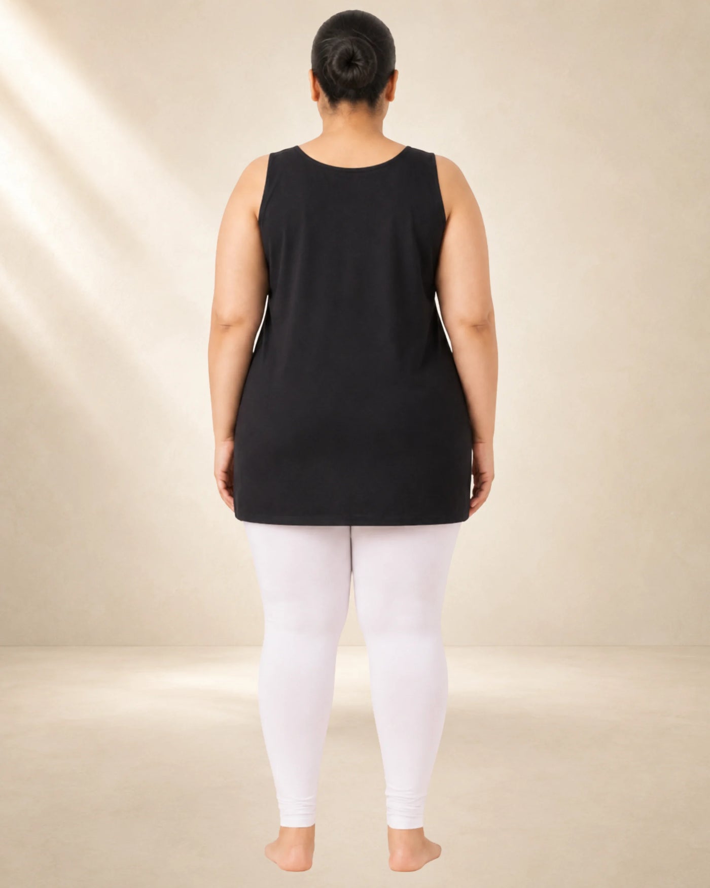 Kurtiverse Black Plus Size Poly Cotton Inner Slip for Women 28 Inch