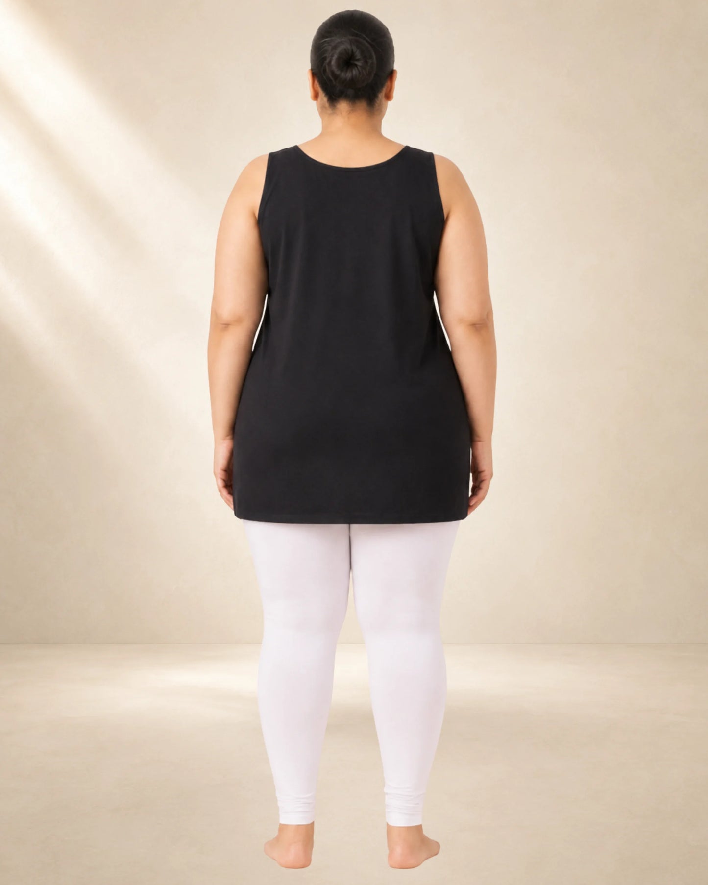 Kurtiverse Black Plus Size Poly Cotton Inner Slip for Women 28 Inch