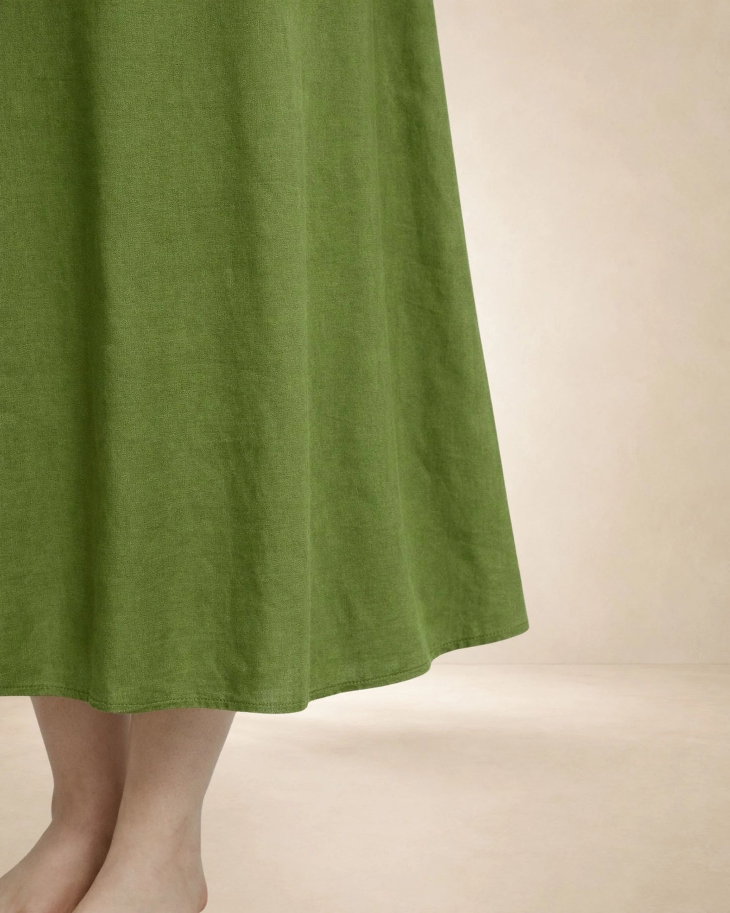 KURTIVERSE Plus Size Women Anarkali Green Inner Slip | Poly Cotton | 43 Inch Long