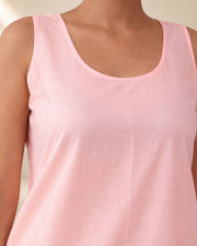 KURTIVERSE Women’s Poly Cotton Full-Length Inner Slip  Pink Color | 41 Inch | Sizes 4XL–7XL