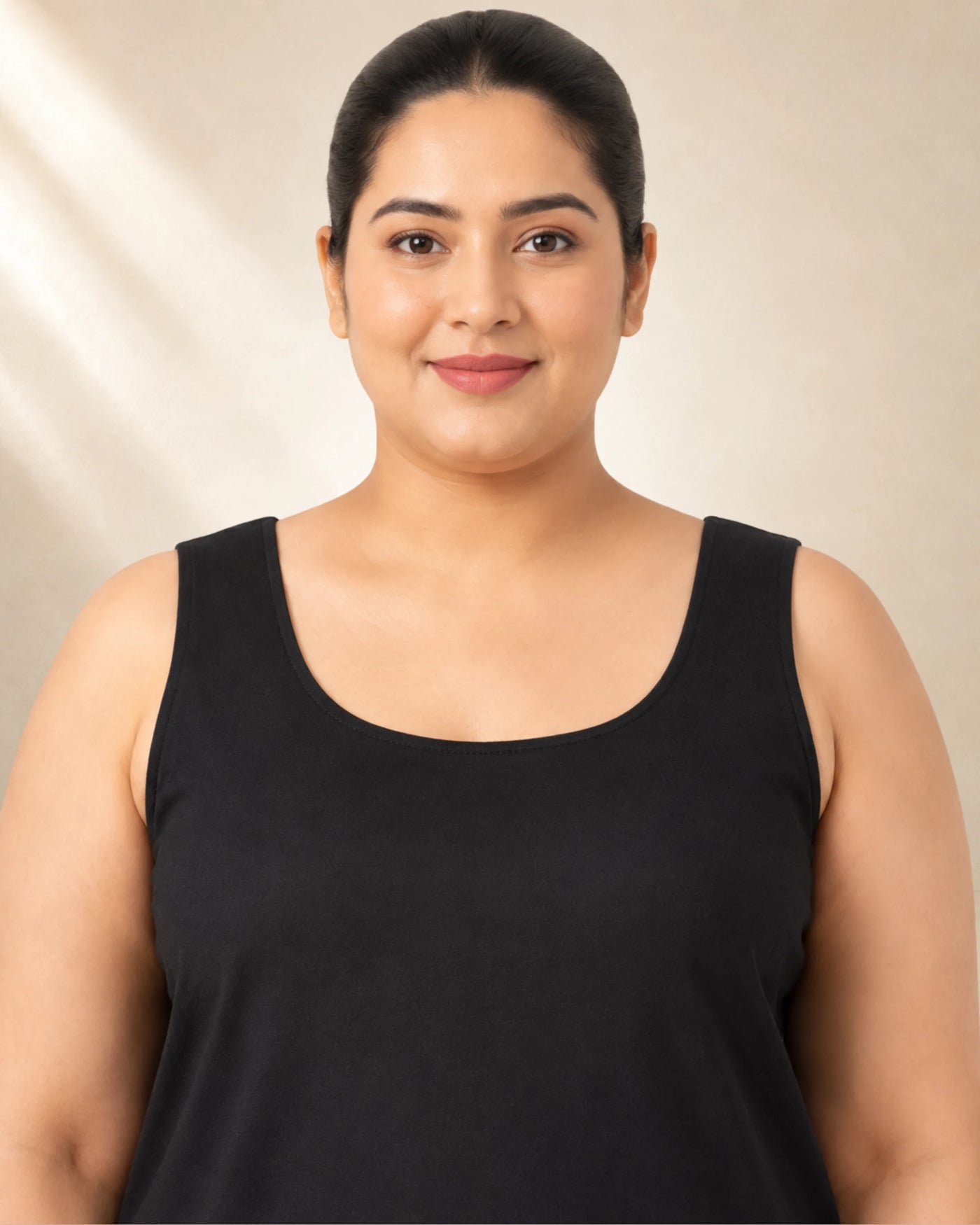 Kurtiverse Black Plus Size Poly Cotton Inner Slip for Women 28 Inch