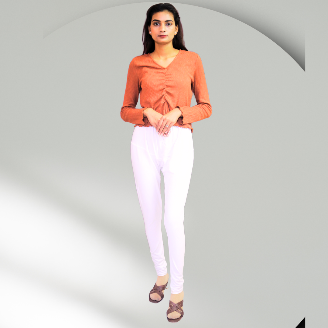 KURTIVERSE Cotton Leggings for Women Free Size Waist -30 to 40 Inch