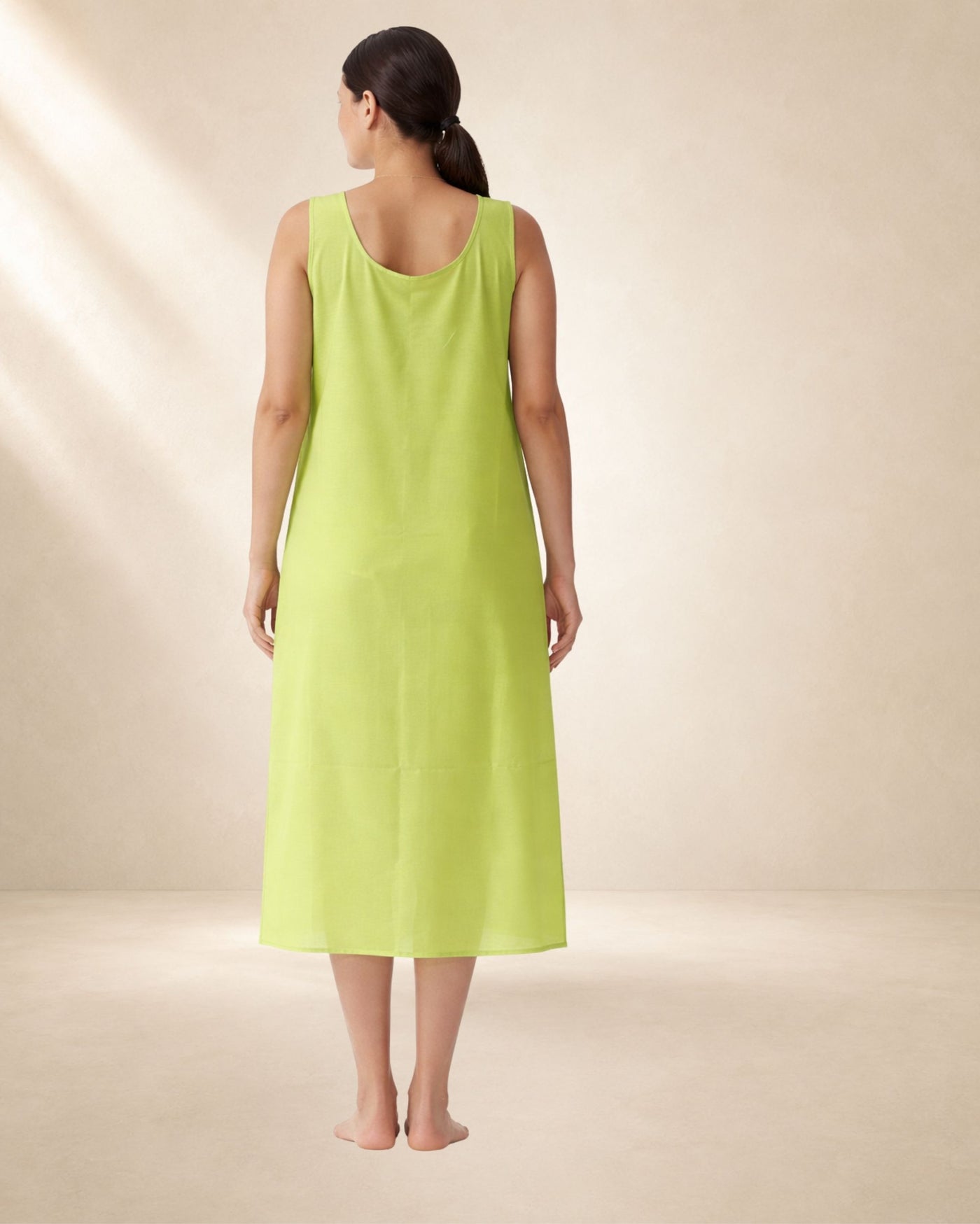 KURTIVERSE Women’s Poly Cotton Full-Length Inner Slip Pista Green Color | 41 Inch | Sizes 4XL–7XL