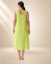 KURTIVERSE Women’s Poly Cotton Full-Length Inner Slip Pista Green Color | 41 Inch | Sizes 4XL–7XL