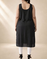 KURTIVERSE Women’s Poly Cotton Full-Length Inner Slip Black Color | 41 Inch | Sizes 4XL–7XL
