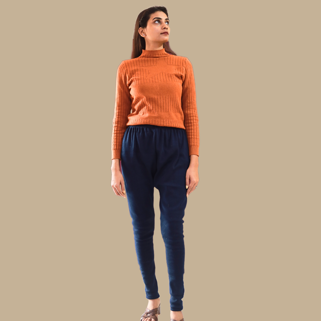 KURTIVERSE Woolen Leggings for Women Winter Thermal Waist Size : 24 to 32 Inch Stretchable.