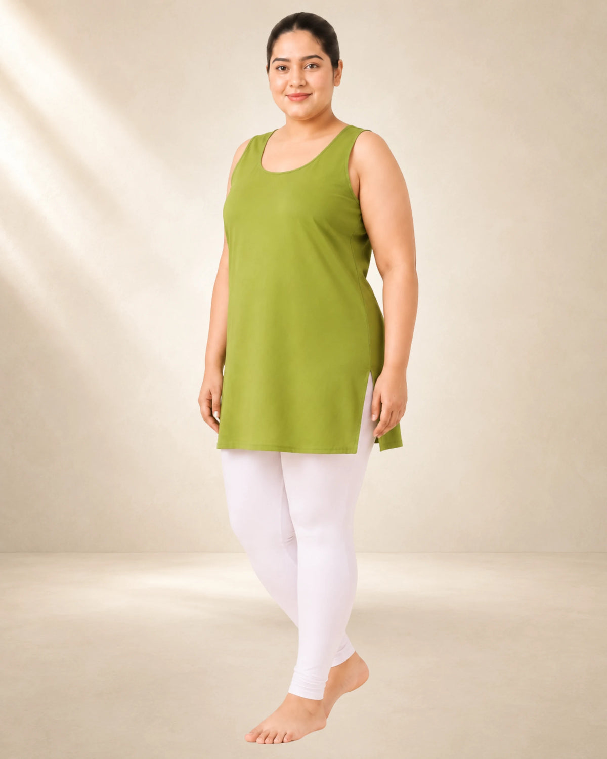 Women’s Plus Size Green 28-Inch Short Inner Slip – 4XL–7XL