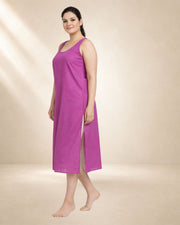 KURTIVERSE Women’s Poly Cotton Full-Length Inner Slip Magenta Pink Color | 41 Inch | Sizes 4XL–7XL