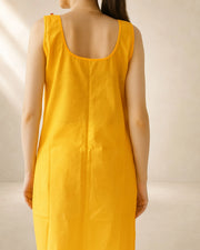 KURTIVERSE Women’s Poly Cotton Full-Length Inner Slip Mustard Yellow Color | 41 Inch | Sizes S–3XL