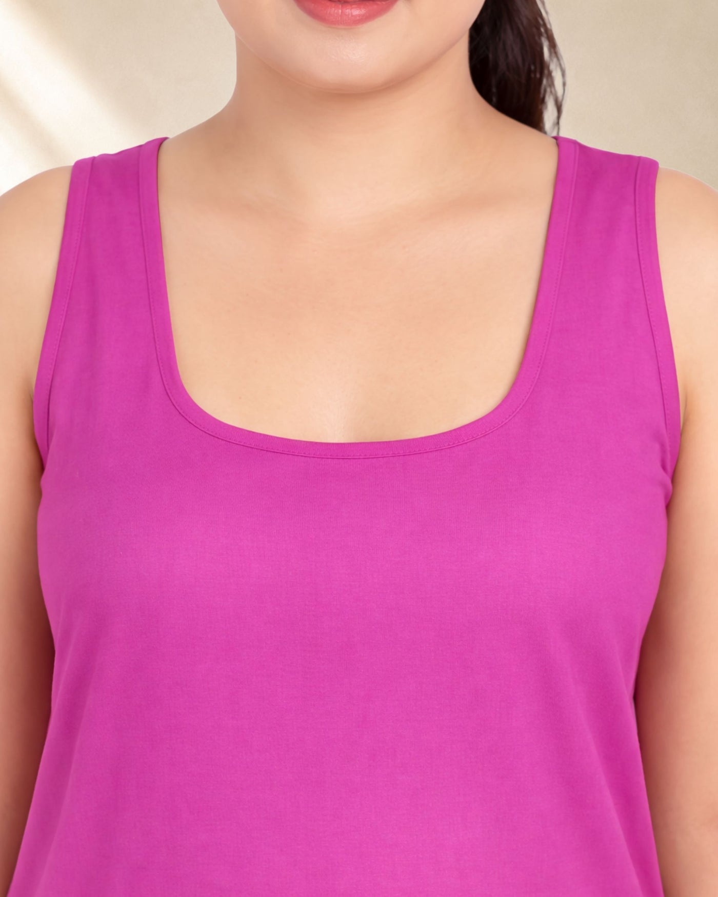 KURTIVERSE Women’s Poly Cotton Full-Length Inner Slip Magenta Pink Color | 41 Inch | Sizes 4XL–7XL