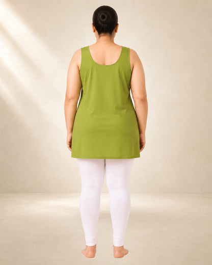 Women’s Plus Size Green 28-Inch Short Inner Slip – 4XL–7XL