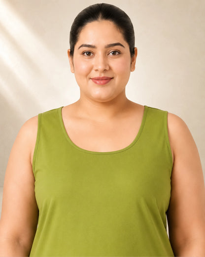 Women’s Plus Size Green 28-Inch Short Inner Slip – 4XL–7XL – product image
