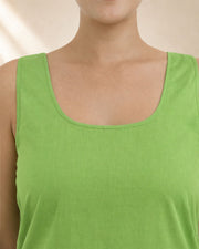 KURTIVERSE Women’s Poly Cotton Full-Length Inner Slip Green Color | 41 Inch | Sizes 4XL–7XL