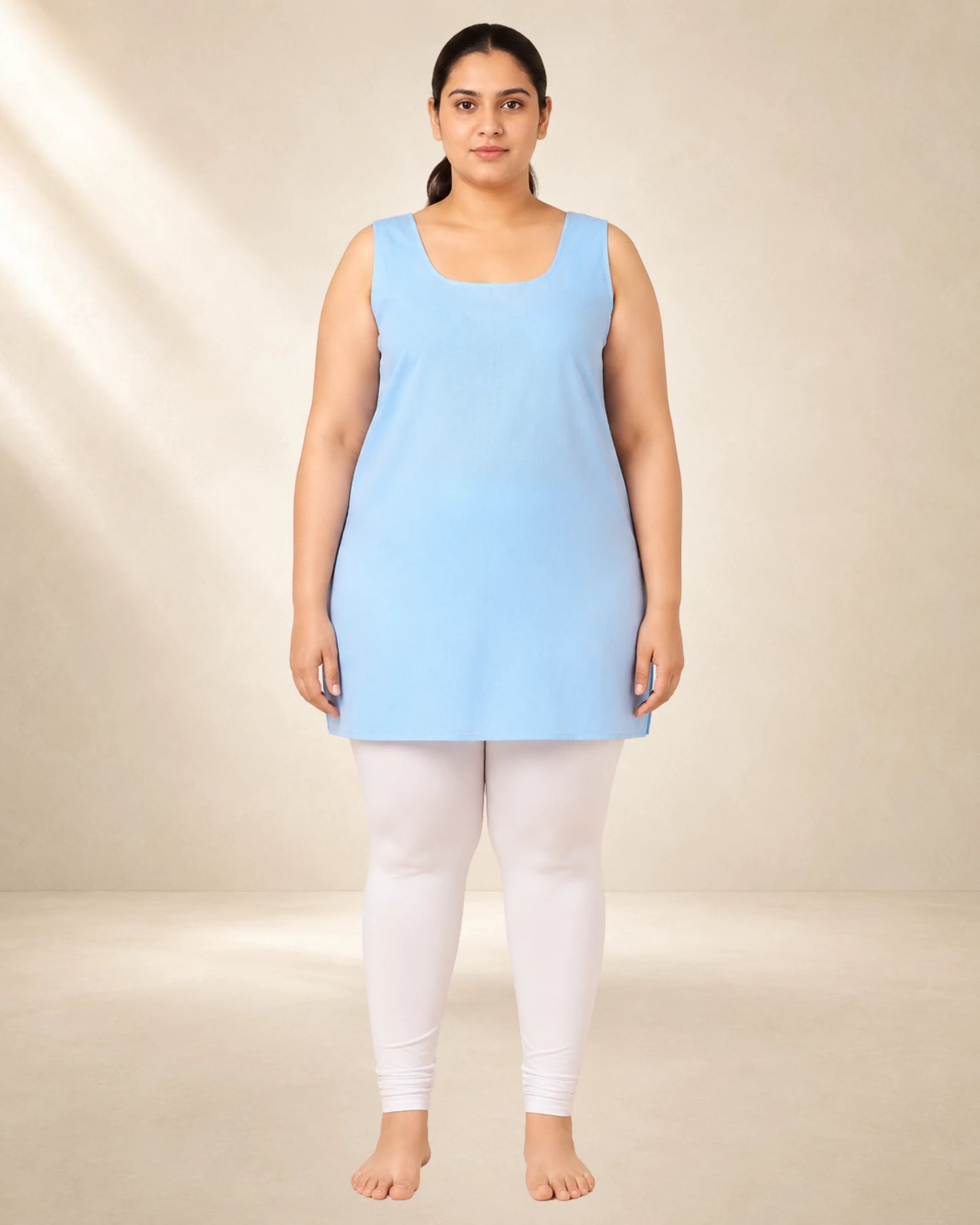 KURTIVERSE  Plus Size Short Inner Slip for Women Multi Color | Poly Cotton 28 Inch