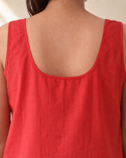 KURTIVERSE Women’s Poly Cotton Full-Length Inner Slip Red Color | 41 Inch | Sizes 4XL–7XL
