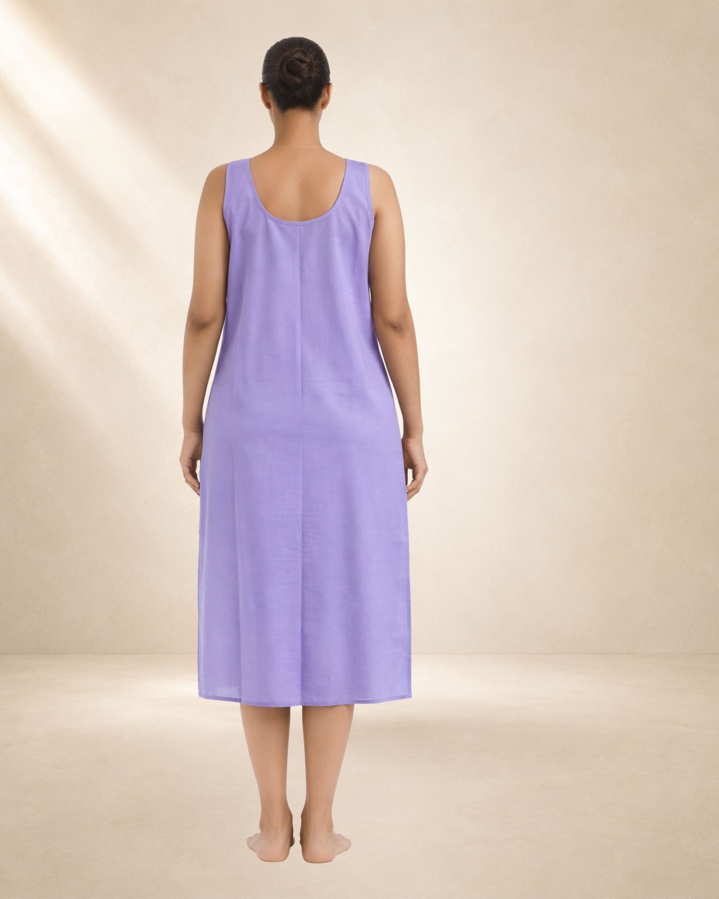 KURTIVERSE Women’s Poly Cotton Full-Length Inner Slip Lavender Color | 41 Inch | Sizes 4XL–7XL