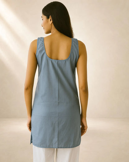 Women’s 28-Inch Short Inner Slip Combo – Grey & White (Pack of 2)