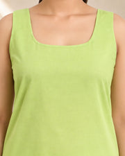 KURTIVERSE Women’s Poly Cotton Full-Length Inner Slip Pista Green Color | 41 Inch | Sizes 4XL–7XL
