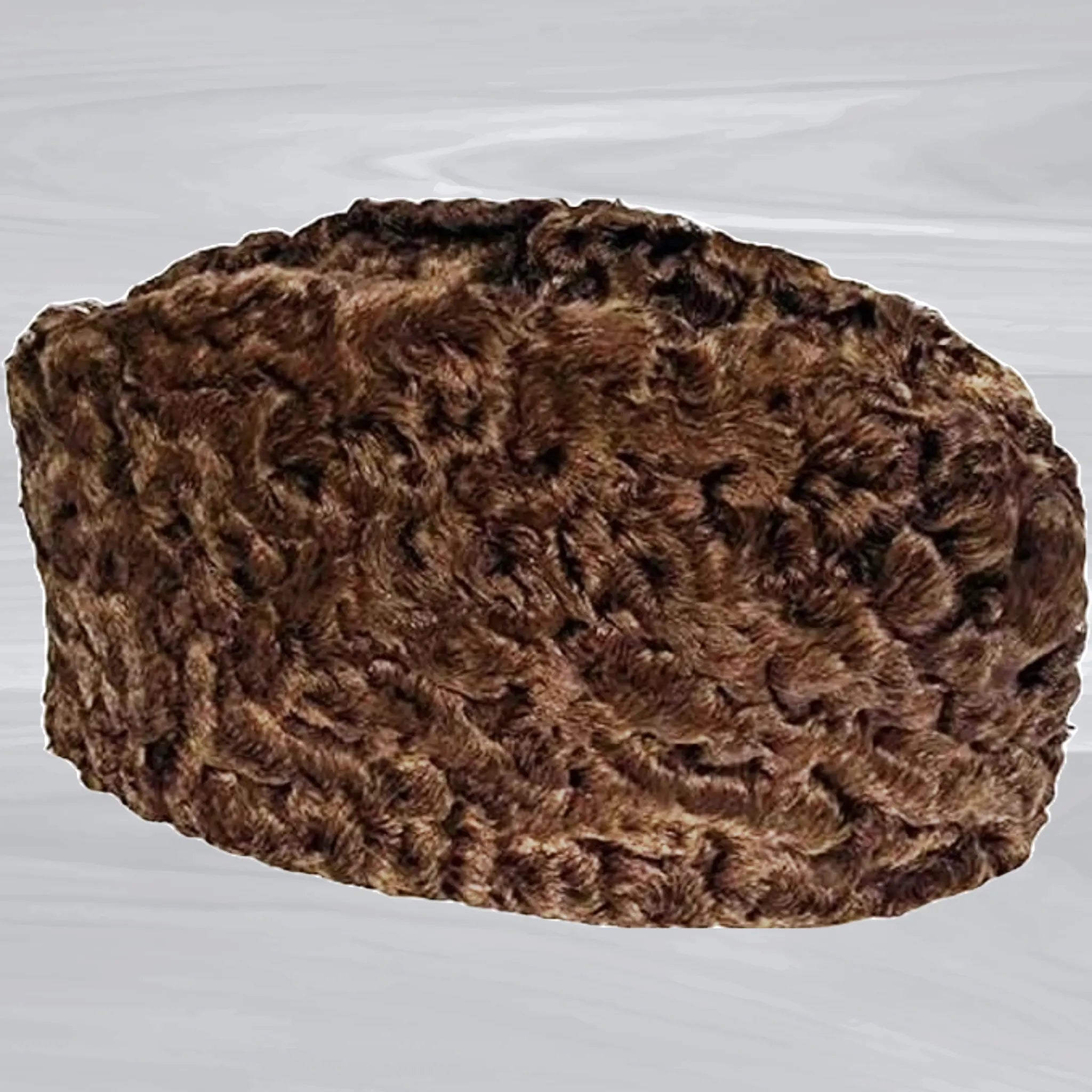 Brown Karakuli Cap for Men Kashmiri Top for Winter Jinnah Karakul Hat KurtiVerse