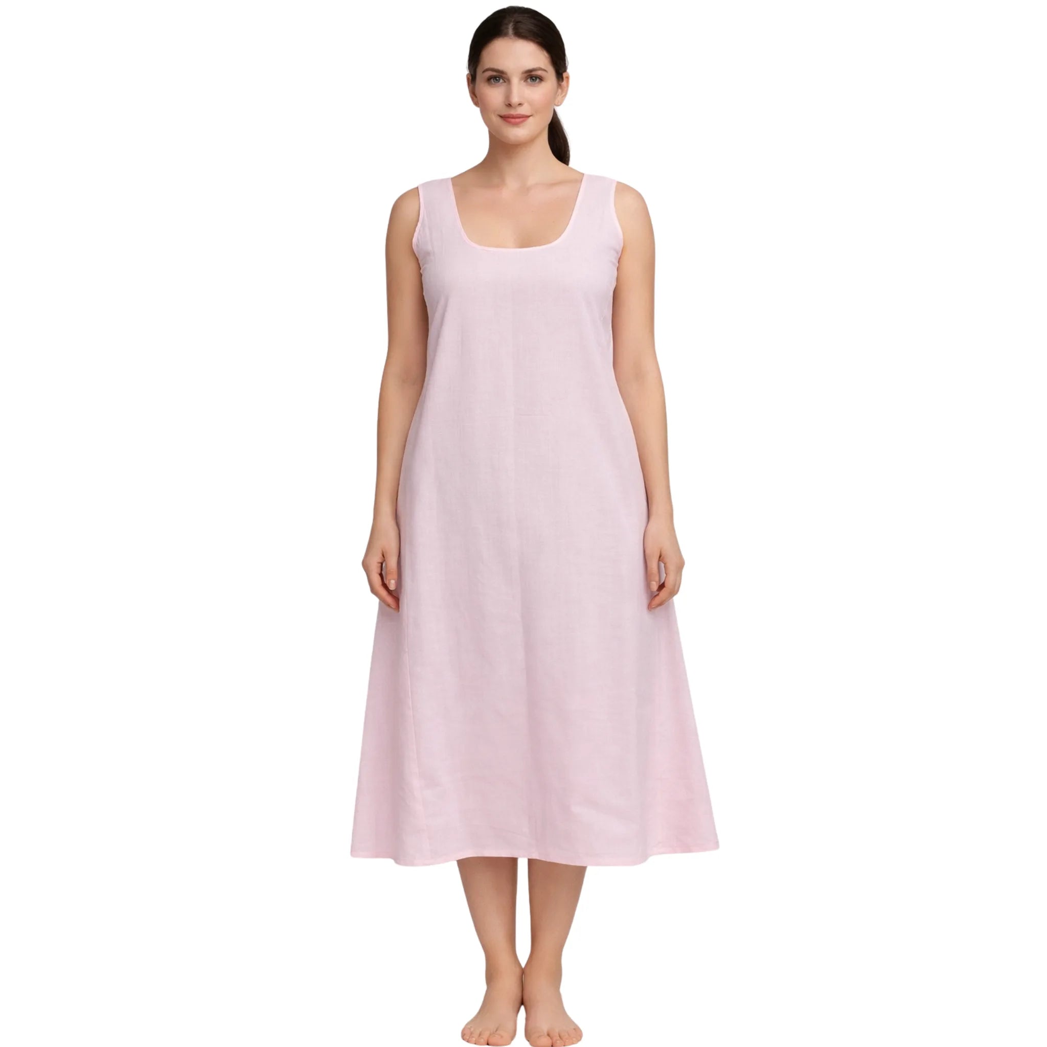 KURTIVERSE Women Poly Cotton Anarkali A-Line Inner Slip | 43 Inch Length | S–3XL