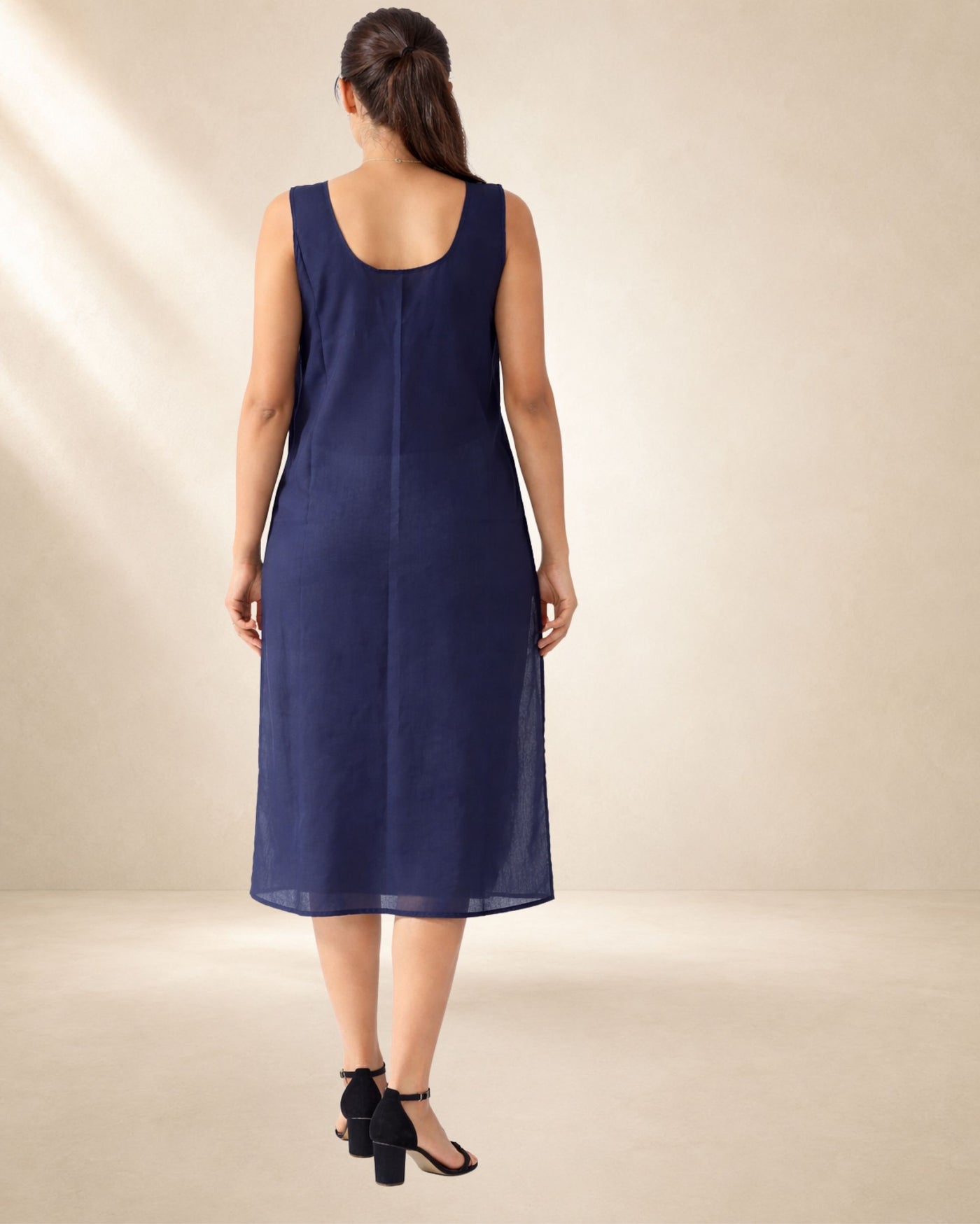 KURTIVERSE Women’s Poly Cotton Full-Length Inner Slip Navy Blue Color | 41 Inch | Sizes 4XL–7XL