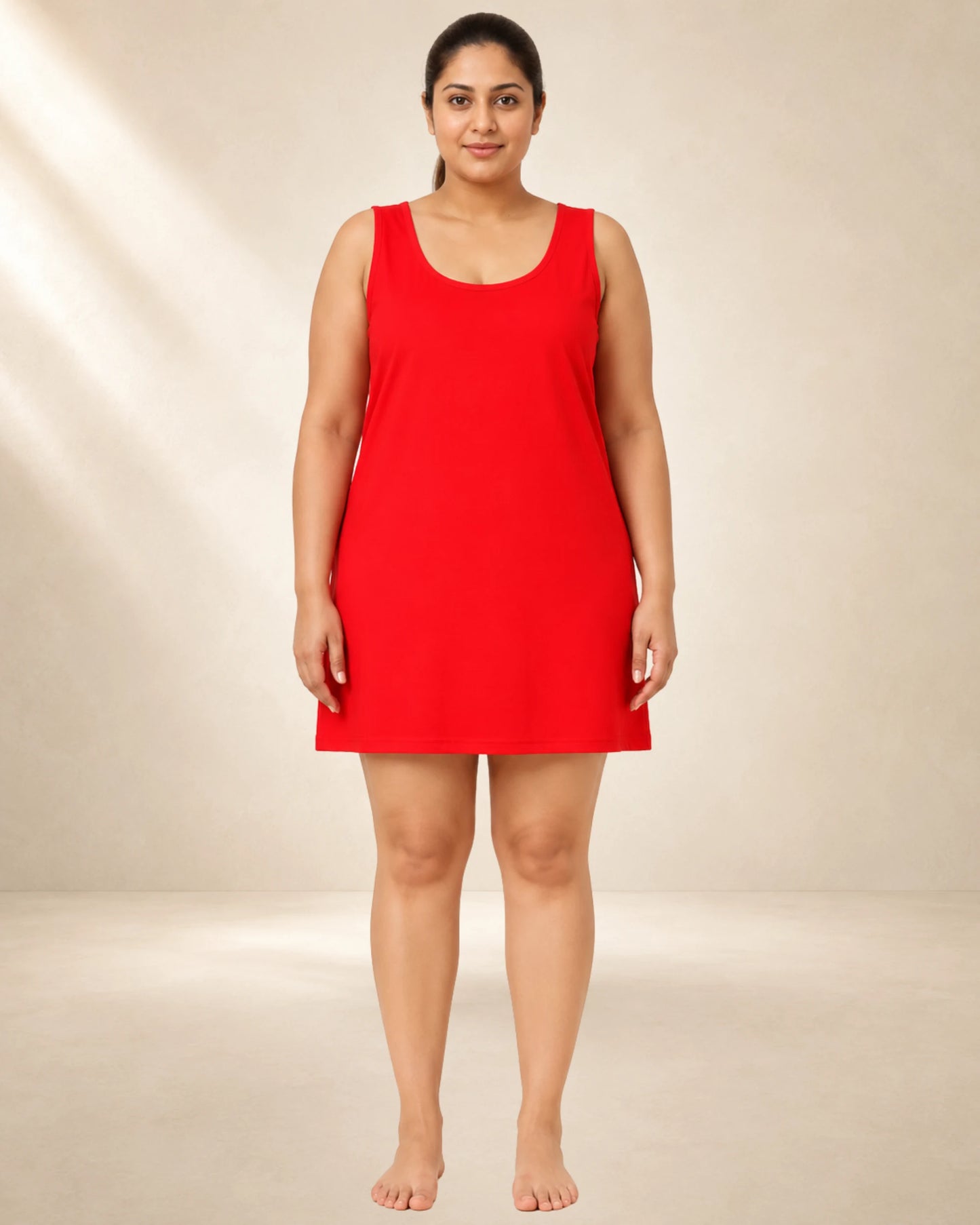 KURTIVERSE  Plus Size Short Inner Slip for Women Multi Color | Poly Cotton 28 Inch