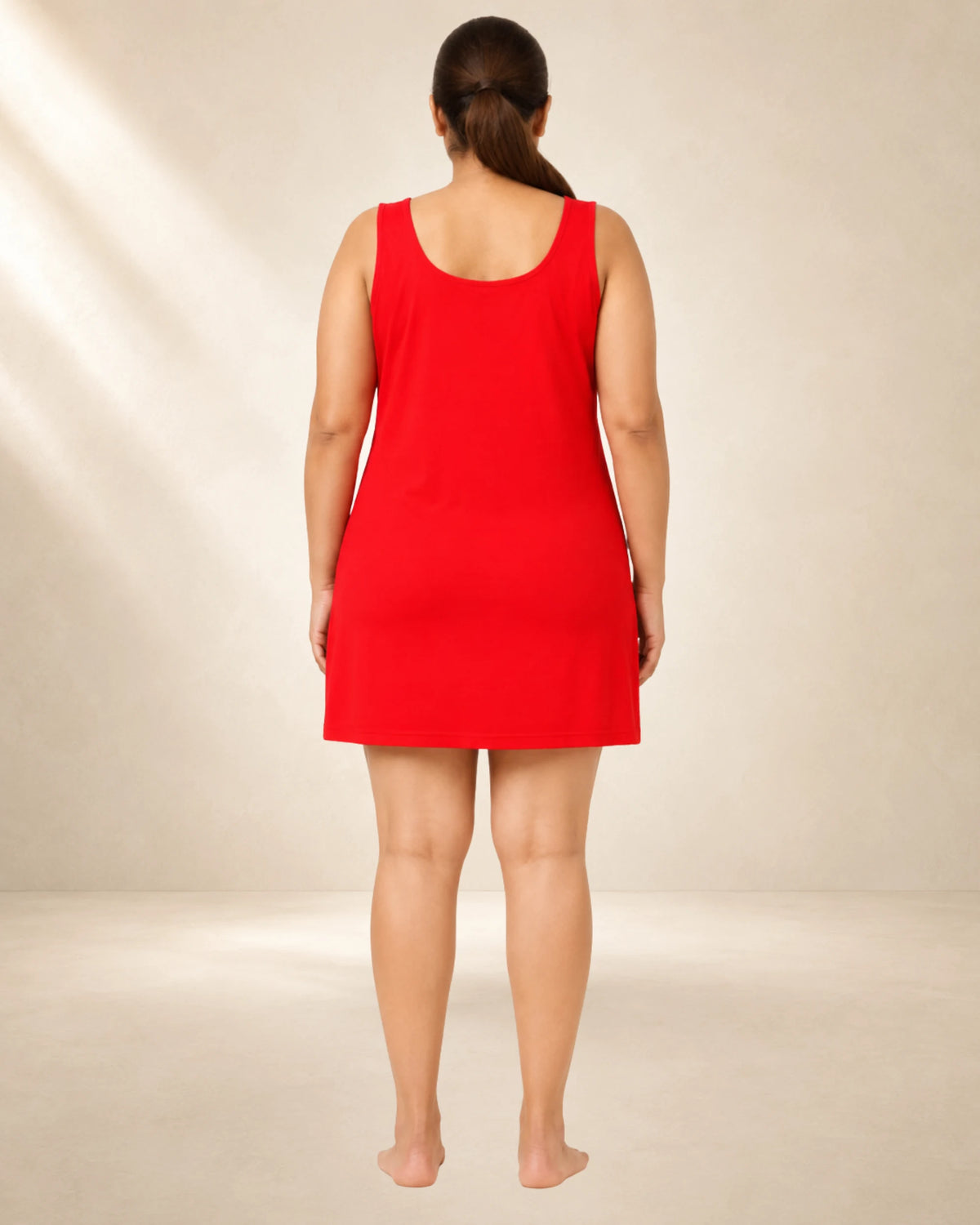 Women’s Plus Size Red 28-Inch Short Inner Slip – 4XL–7XL