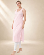 KURTIVERSE Women’s Poly Cotton Full-Length Inner Slip Pink Color | 41 Inch | Sizes 4XL–7XL