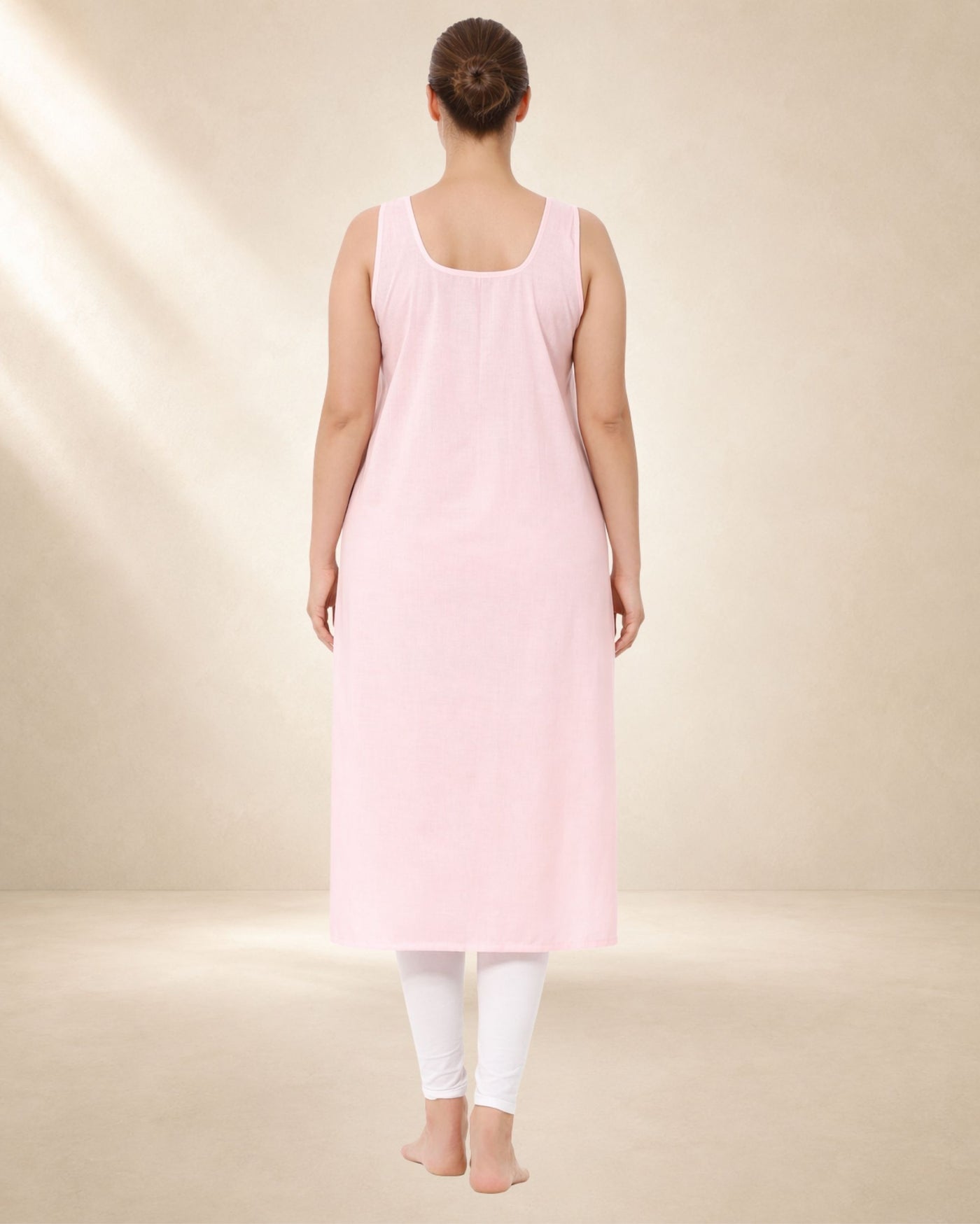 KURTIVERSE Women’s Poly Cotton Full-Length Inner Slip Pink Color | 41 Inch | Sizes 4XL–7XL