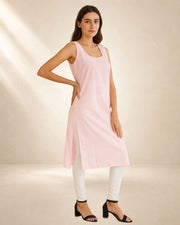 Kurtiverse Women Poly Cotton Long Inner Slip | Soft Full Length Inner Wear