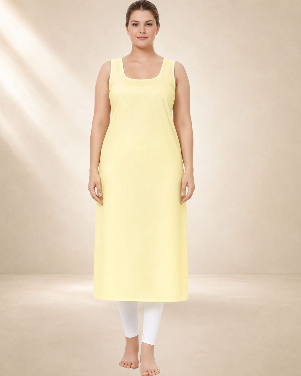 KURTIVERSE Women’s Poly Cotton Plus Size Inner Slip | Full Length 41 Inch | Sizes 4XL–7XL