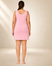 Kurtiverse Pink Plus Size Poly Cotton Inner Slip for Women 28 Inch