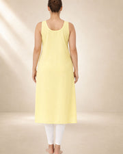 KURTIVERSE Women’s Poly Cotton Full-Length Inner Slip Fawn Yellow Color | 41 Inch | Sizes 4XL–7XL