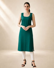 KURTIVERSE Women’s Poly Cotton Inner Slip | 41 Inch Full-Length | Sizes S–3XL