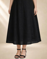 KURTIVERSE Plus Size Women Anarkali Black Inner Slip | Poly Cotton | 43 Inch Long