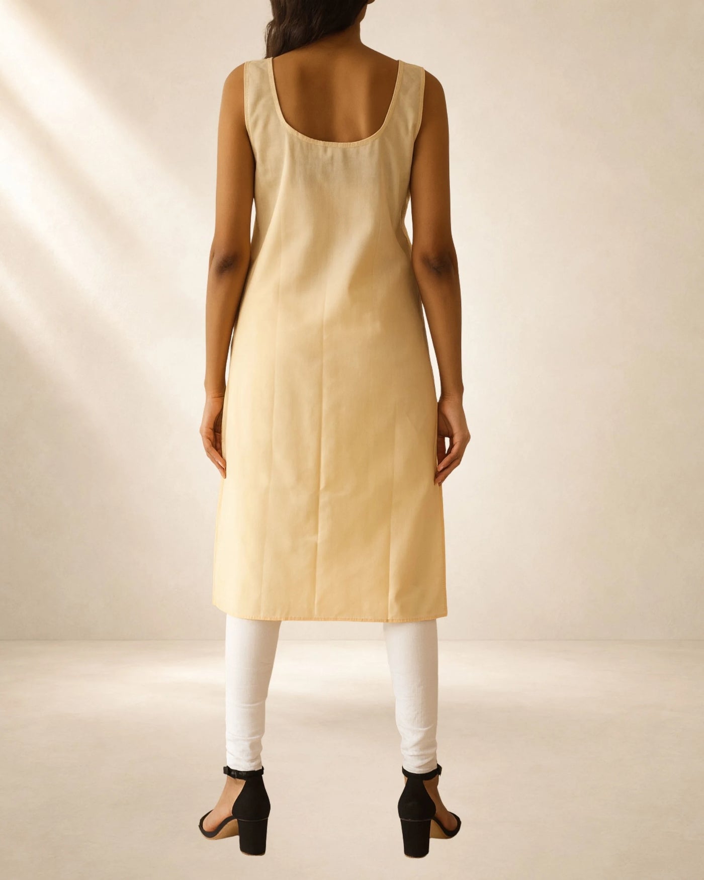KURTIVERSE Women’s Poly Cotton Full-Length Inner Slip Beige Color | 41 Inch | Sizes S–3XL