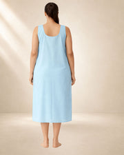KURTIVERSE Women’s Poly Cotton Full-Length Inner Slip Sky Blue Color | 41 Inch | Sizes 4XL–7XL
