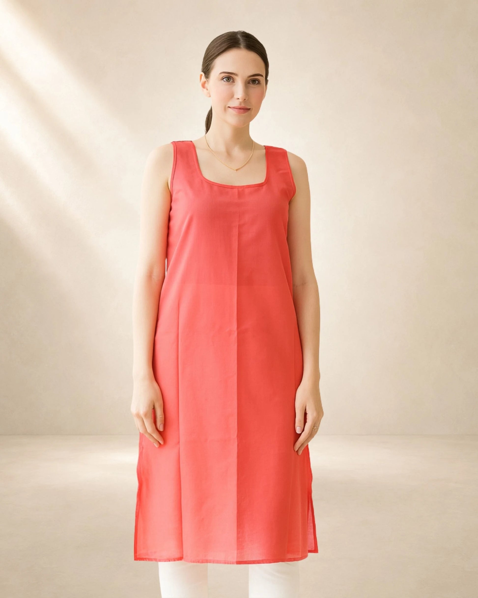 Women’s Carrot Red 41-Inch Long Inner Slip – S–3XL – product image