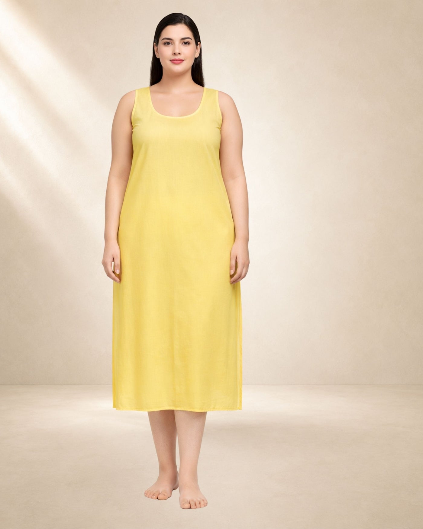 KURTIVERSE Women’s Poly Cotton Plus Size Inner Slip | Full Length 41 Inch | Sizes 4XL–7XL