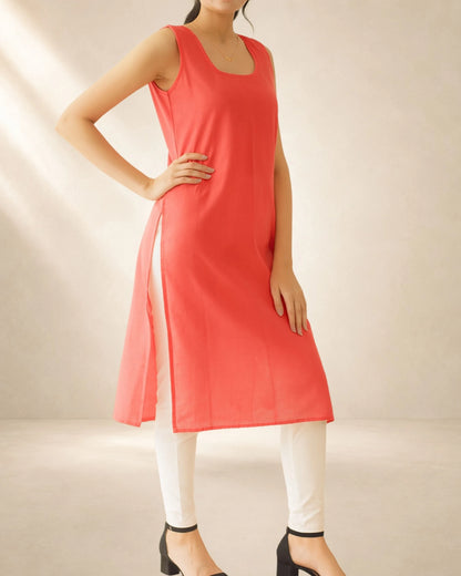 Women’s Carrot Red 41-Inch Long Inner Slip – S–3XL