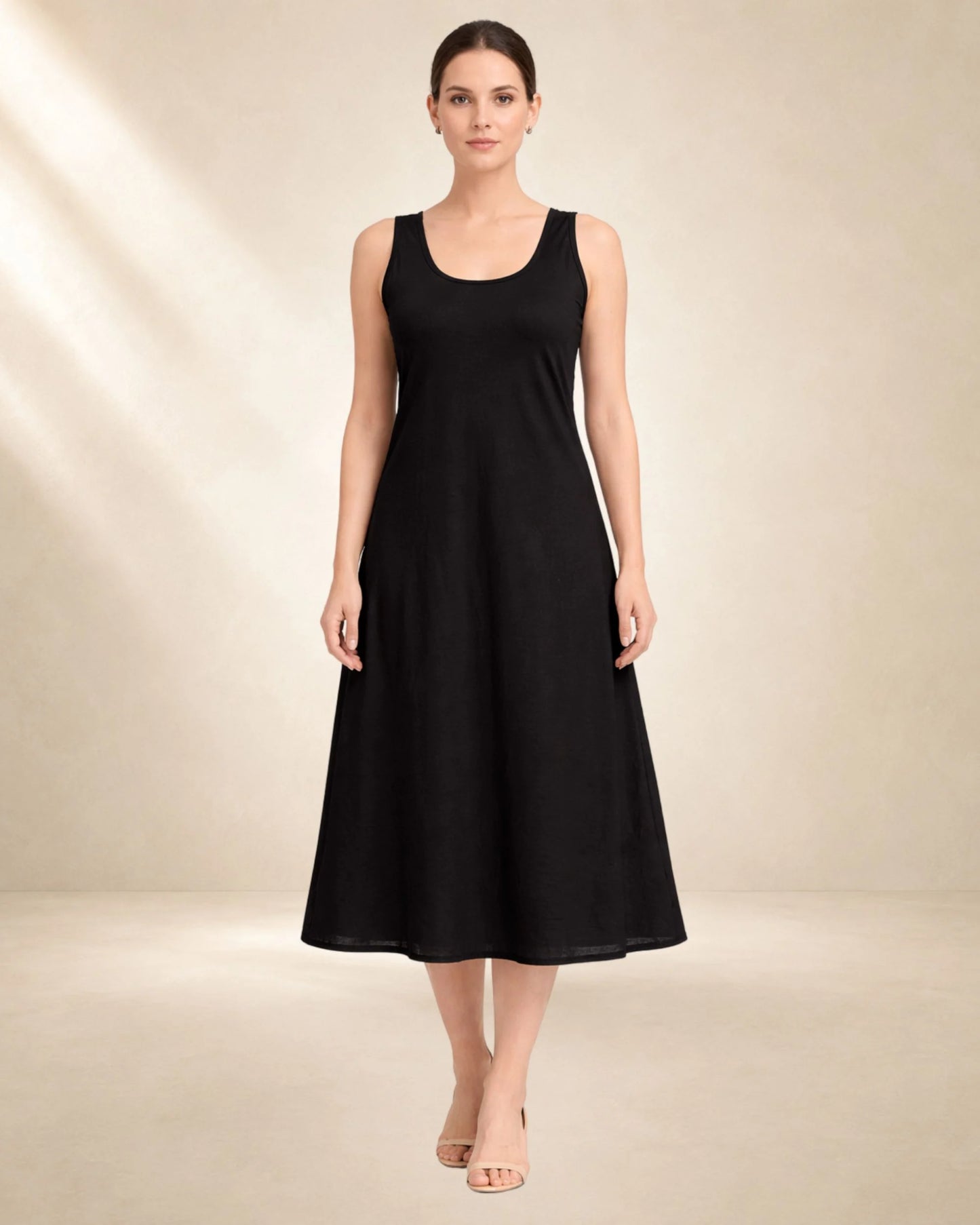 KURTIVERSE Women Black Poly Cotton Anarkali A-Line Inner Slip, 43 Inch Long