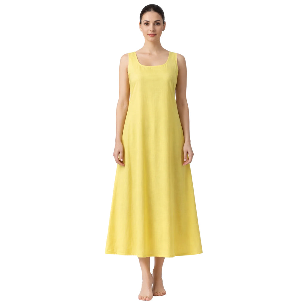 KURTIVERSE Women Poly Cotton Anarkali A-Line Inner Slip | 43 Inch Length | S–3XL