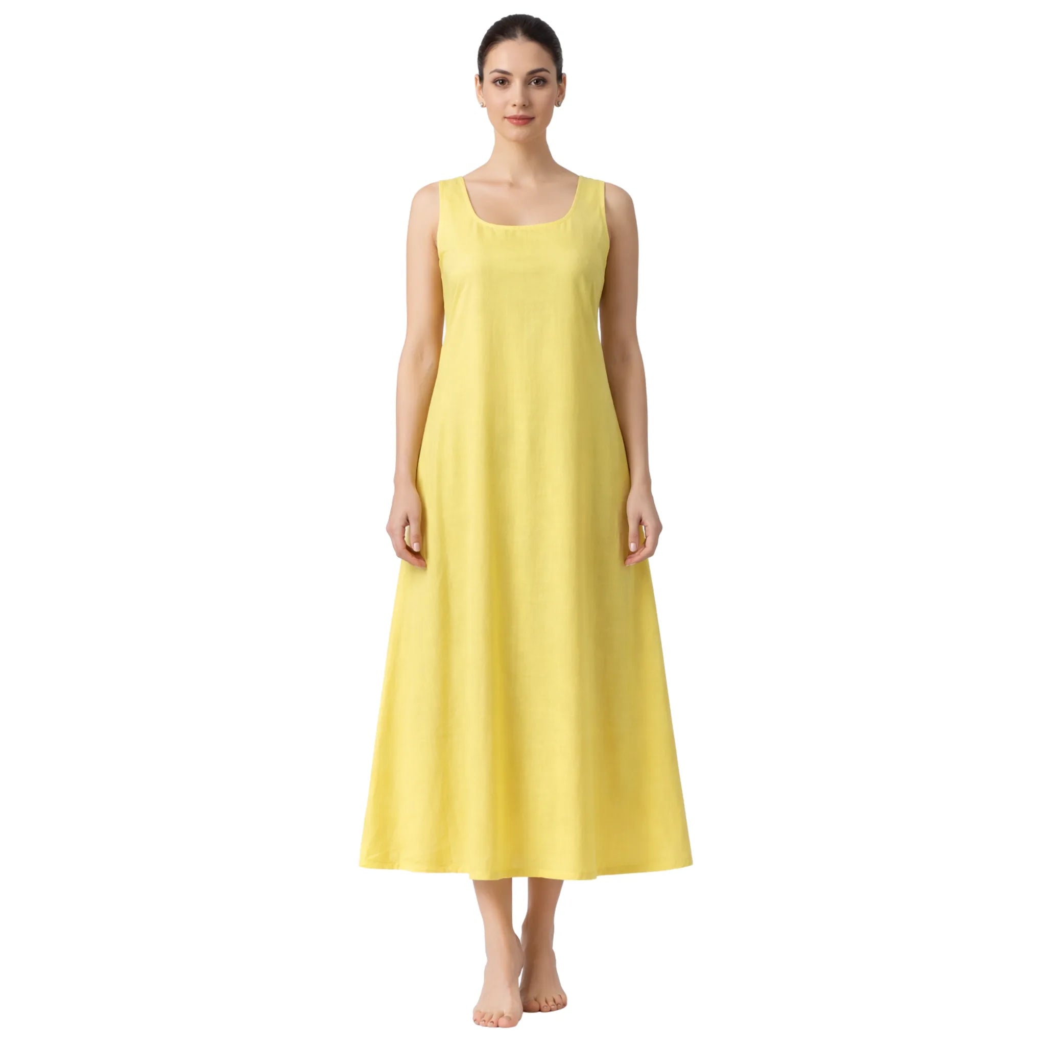 KURTIVERSE Women Poly Cotton Anarkali A-Line Inner Slip | 43 Inch Length | S–3XL