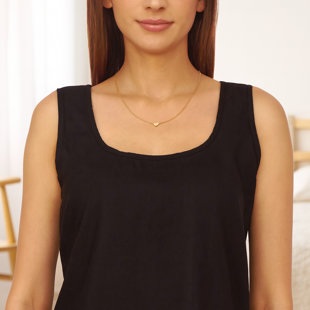 KurtiVerse Women’s Cotton Half Slip, 28-Inch Short Inner Slip with 9-Inch Side Slit