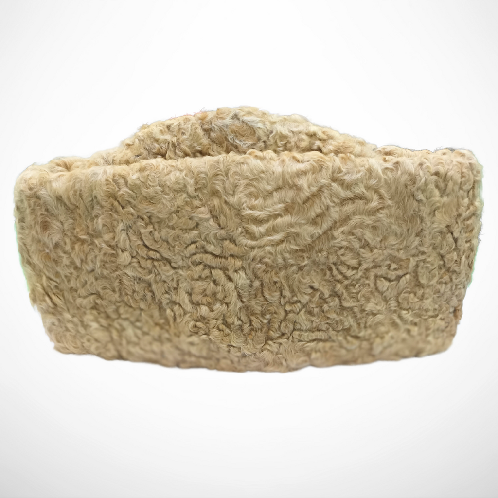 KURTIVERSE Karakuli Cap for Men Winter Original Fur Cap Beige