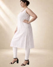 KURTIVERSE Women’s Poly Cotton Full-Length Inner Slip White Color | 41 Inch | Sizes 4XL–7XL