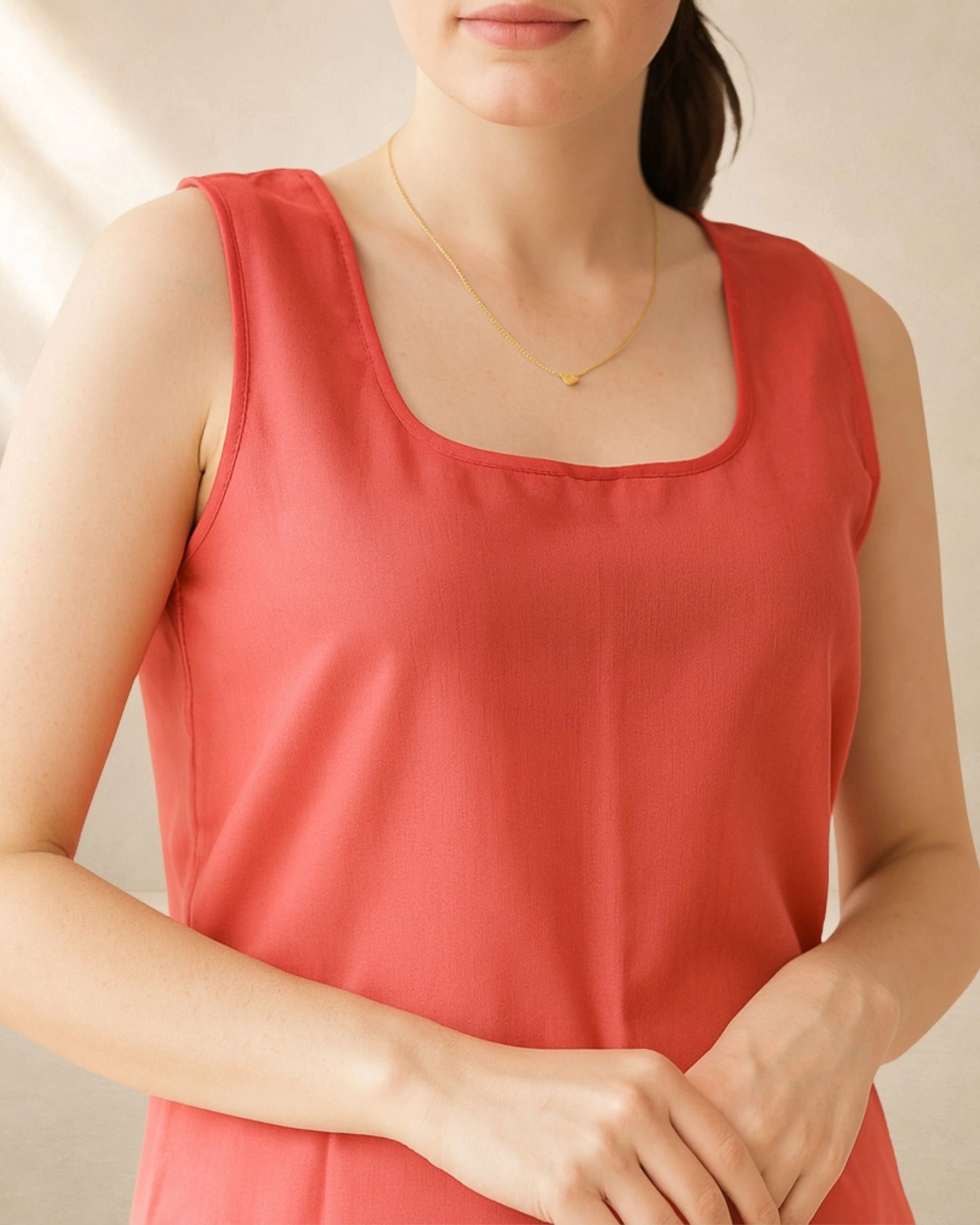 Women’s Carrot Red 41-Inch Long Inner Slip – S–3XL