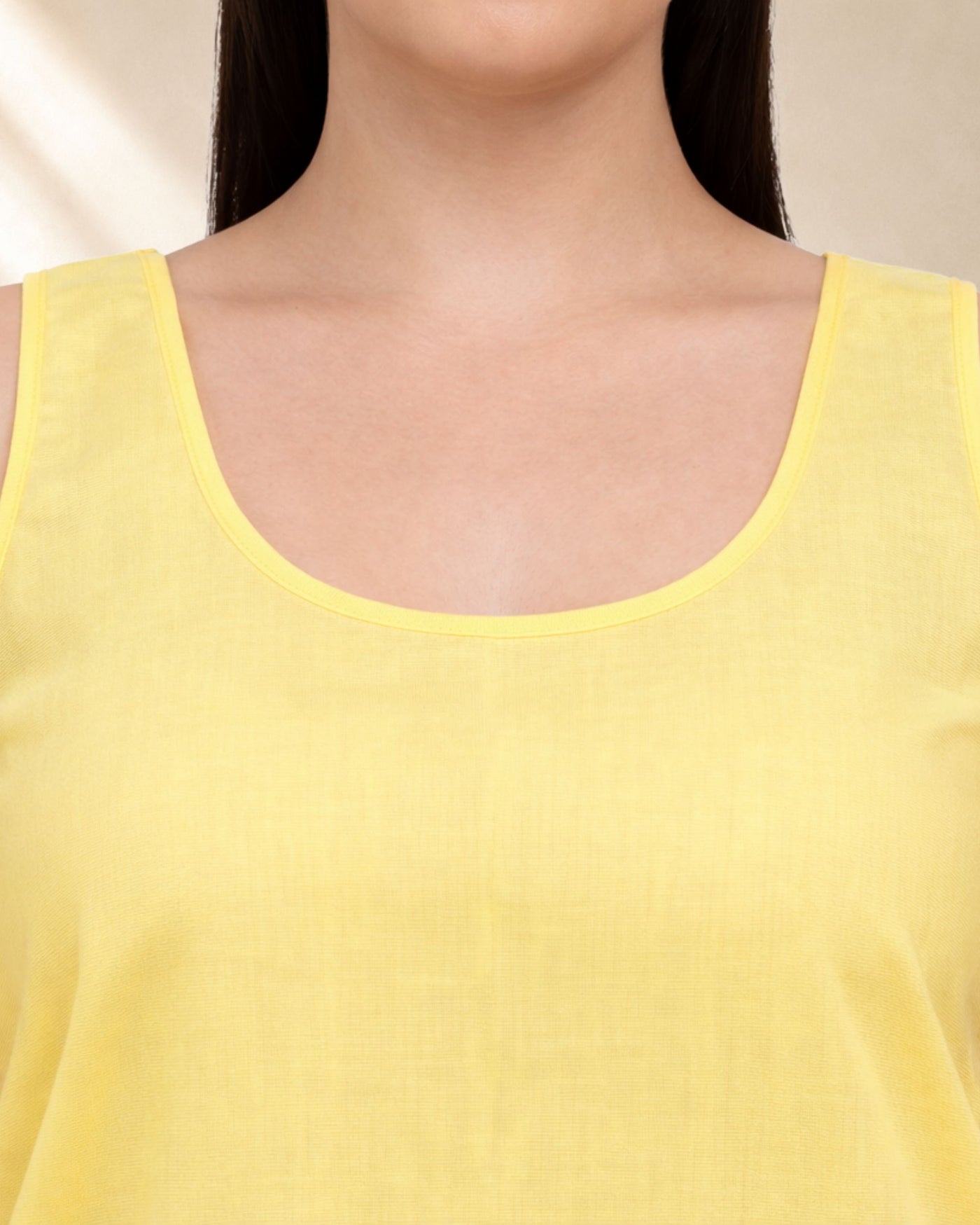 KURTIVERSE Women’s Poly Cotton Full-Length Inner Slip Yellow Color | 41 Inch | Sizes 4XL–7XL