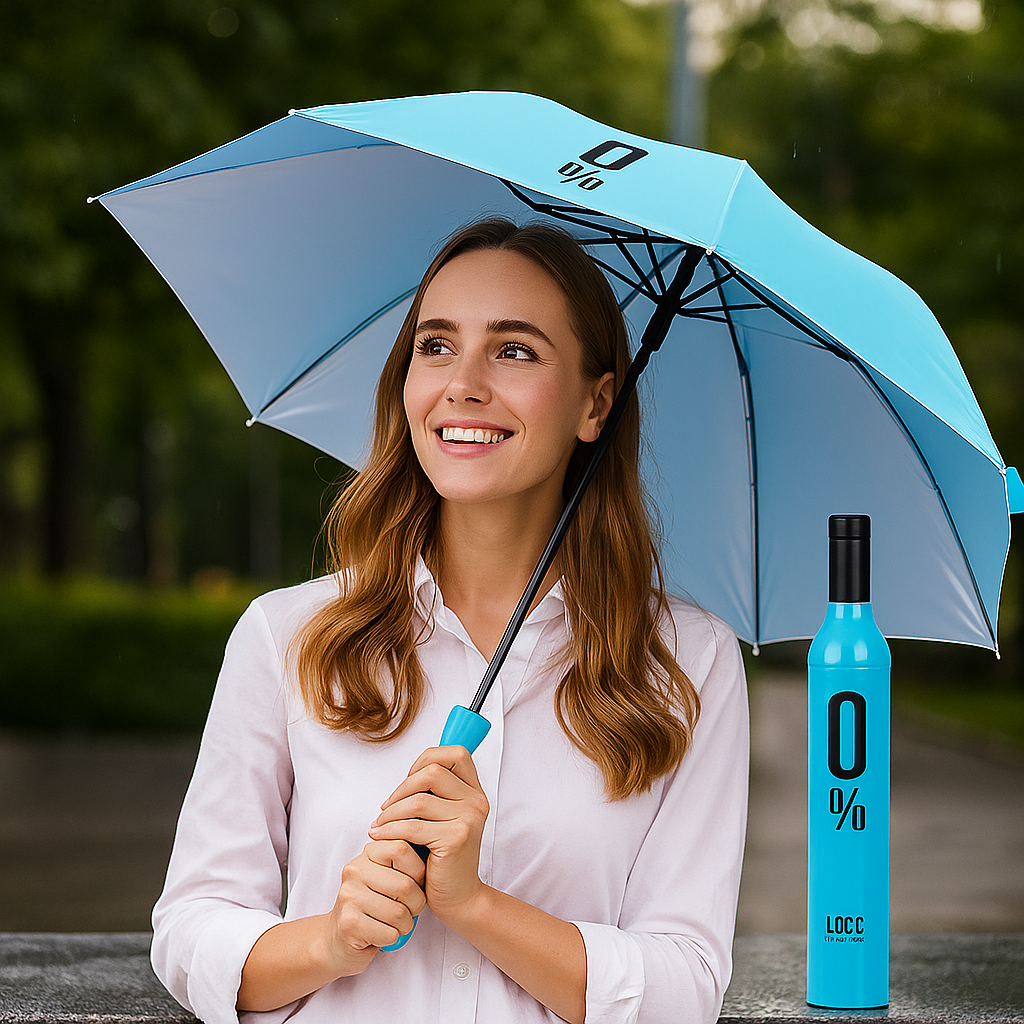 Travel Bottle Umbrella, Windproof, UV Protection, Portable Sun and Rain Protection for Men and Women