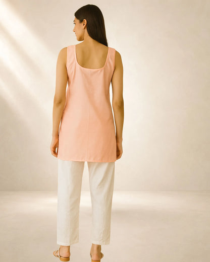 Women’s 28-Inch Short Inner Slip Combo – Pink & White (Pack of 2)